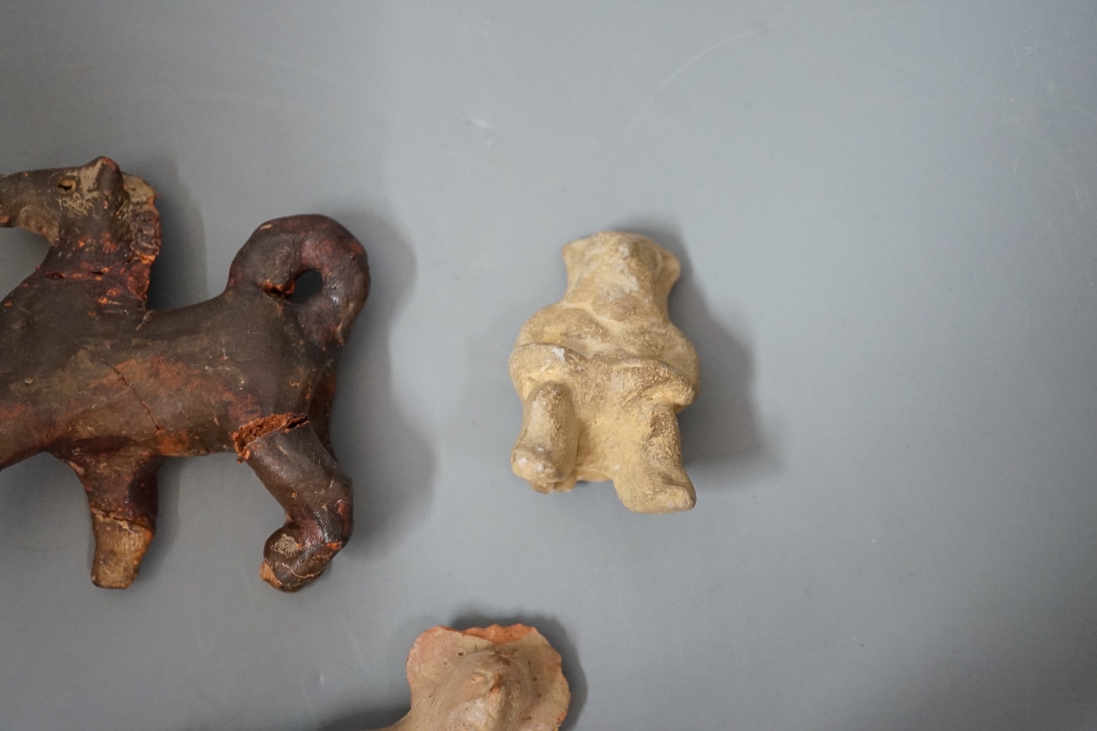 Assortment of pottery antiquities and fragments